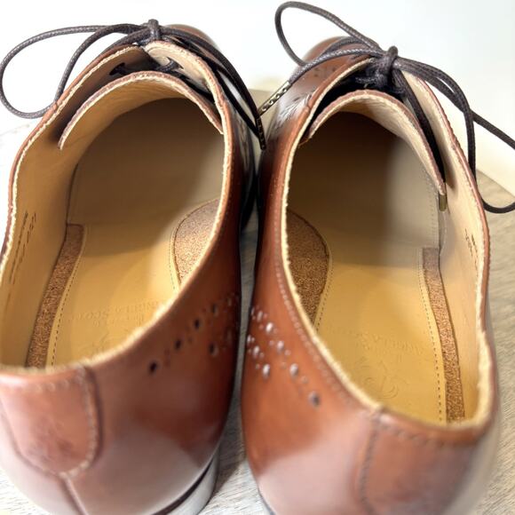 The Office of Angela Scott Mrs. Hazel Brogue Oxford Heels Brown Leather Size 9 - Picture 9 of 13